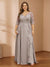 A-Line/Princess V-Neck Plus Size Mother of the Bride Dresses with Appliques & Watteau Train