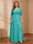 A-Line/Princess V-Neck Plus Size Mother of the Bride Dresses with Appliques & Watteau Train