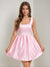 A-Line/Princess Square Sleeveless Short Homecoming Dresses with Bow