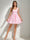 A-Line/Princess Square Sleeveless Short Homecoming Dresses with Bow