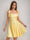 A-Line/Princess Square Pleated Mini Dresses Short Homecoming Dresses with Bow(s)