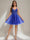 A-Line/Princess V-Neck Straps Tulle Short Homecoming Dresses with Beading Appliques
