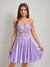 A-Line/Princess Sweetheart Beading Short Homecoming Dresses with 3D Floral