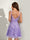 A-Line/Princess Scoop Short Homecoming Dresses with Sequins & Lace Appliques
