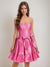 A-Line/Princess Strapless Ruffle Short Homecoming Dresses with Rhinestones & Bow