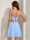 A-Line/Princess Square Neck Short Chiffon Homecoming Dresses with Bowknot