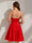 A-Line/Princess Sweetheart Satin Short/Mini Homecoming Dresses with Bow