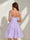 A-Line/Princess Sweetheart Sleeveless Sequined Short Homecoming Dresses with Bow & Appliques