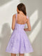 A-Line/Princess Sweetheart Sleeveless Sequined Short Homecoming Dresses with Bow & Appliques