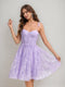 A-Line/Princess Sweetheart Sleeveless Sequined Short Homecoming Dresses with Bow & Appliques