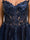 Ball Gown V-Neck Sequins Lace Tulle Short Homecoming Dresses