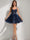 Ball Gown V-Neck Sequins Lace Tulle Short Homecoming Dresses