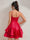 A-Line/Princess Spaghetti Straps Elegant Short Homecoming Dresses with Ruffles