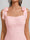Sheath/Column Square Sleeveless Lace Mini Dresses Short Homecoming Dresses with Bow