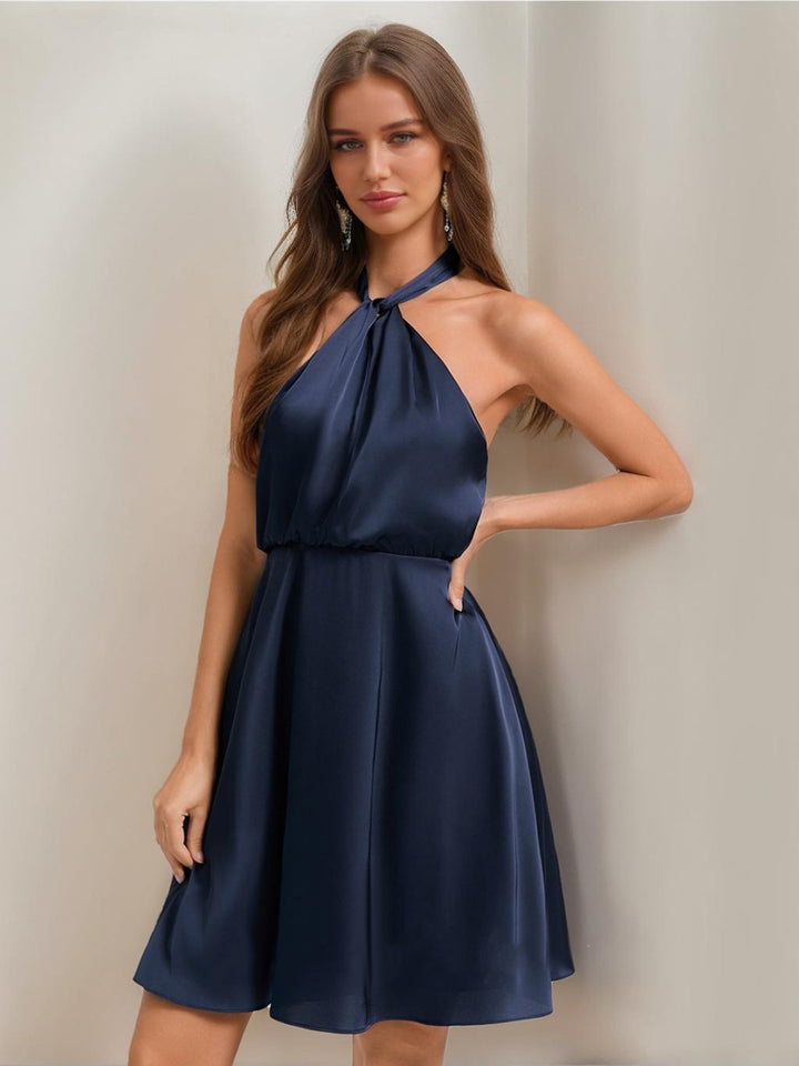 A-Line/Princess Halter Mini Dresses Short Homecoming Dresses