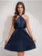 A-Line/Princess Halter Mini Dresses Short Homecoming Dresses