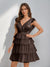 A-Line/Princess V-Neck Tulle Short/Mini Homecoming Dresses with Ruffles