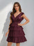 A-Line/Princess V-Neck Tulle Short/Mini Homecoming Dresses with Ruffles