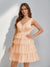 A-Line/Princess V-Neck Tulle Short/Mini Homecoming Dresses with Ruffles