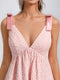 A-Line/Princess V-Neck Straps Empire Short Homecoming Dresses with Bow(s)