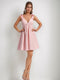 A-Line/Princess V-Neck Straps Empire Short Homecoming Dresses with Bow(s)
