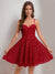A-Line/Princess Sweetheart Straps Corset Sequin Short Homecoming Dresses