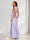 Trumpet/Mermaid V-Neck Asymmetrical Wedding Guest Dresses with Bow & Ruffles