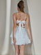 A-Line/Princess Spaghetti Straps Ruched Mini Homecoming Dresses with Cut-out