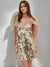 A-Line V-Neck Sleeveless Short/Mini Shiny Homecoming Dresses with Sequins
