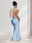 Trumpet/Mermaid Halter Sleeveless Sexy Wedding Guest Dresses with Watteau Train