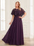 A-Line/Princess Illusion Scoop Short Sleeves Floor-Length Mother of the Bride Dresses with Sequins