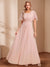A-Line/Princess Scoop Short Sleeves Floor-Length Mother of the Bride Dresses with Appliques