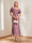 Trumpet/Mermaid V-Neck Short Ruffle Sleeves Ankle-Length Mother of the Bride Dresses with Appliques