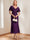 Trumpet/Mermaid V-Neck Short Ruffle Sleeves Ankle-Length Mother of the Bride Dresses with Appliques