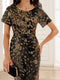 Trumpet/Mermaid Scoop Short Sleeves Ankle-Length Mother of the Bride Dresses with Sequin