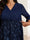 A-Line/Princess V-Neck 3/4 Flared Sleeves Tea-Length Mother of the Bride Dresses with Sequins Mesh