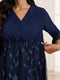A-Line/Princess V-Neck 3/4 Flared Sleeves Tea-Length Mother of the Bride Dresses with Sequins Mesh