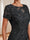 A-Line/Princess Crew Neck Short Sleeves Ankle-Length Mother of the Bride Dresses with Sequin Lace