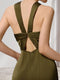 Sheath/Column Criss Cross Sleeveless Ankle-Length Ruched Bridesmaid Dresses with Split Side