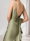 Trumpet/Mermaid Spaghetti Straps Sleeveless Floor-Length Bridesmaid Dresses with Bowknot & Ruffles