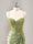 Sheath/Column Spaghetti Straps Sleeveless Ruched Mini Homecoming Dresses With Appliques