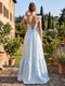 A-Line/Princess Sweetheart Sleeveless Floor-Length Bridesmaid Dresses With Split Side & Ruffle Straps