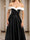 A-line Off-the-Shoulder Floor-Length Ruched Evening Dresses