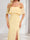 Chiffon Trumpet/Mermaid Off-the-Shoulder Floor-Length Bridesmaid Dress With Ruffles & Split Side