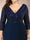 A-Line/Princess V-Neck 3/4 sleeves Long Plus Size Mother of the Bride Dresses With Sequins