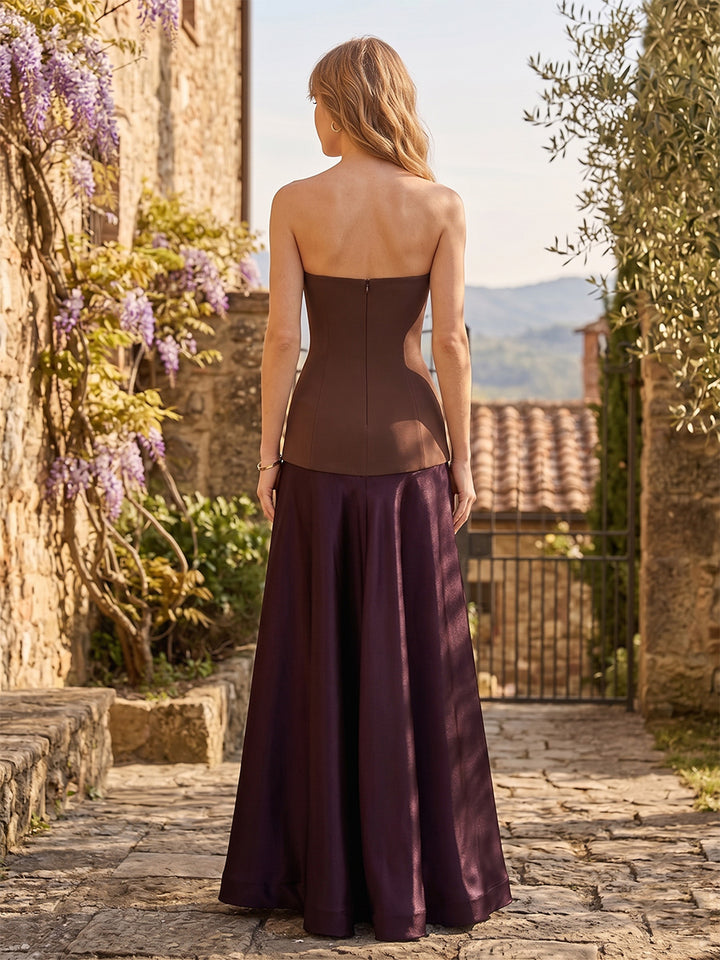 Trumpet/Mermaid Strapless Sleeveless Floor-Length Bridesmaid Dresses