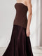 Trumpet/Mermaid Strapless Sleeveless Floor-Length Bridesmaid Dresses