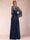 A-line Scoop Short Sleeves Appliques Mother of the Bride Dresses with Cape