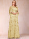 A-line Scoop Short Sleeves Appliques Mother of the Bride Dresses with Cape