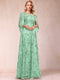 A-line Scoop Short Sleeves Appliques Mother of the Bride Dresses with Cape
